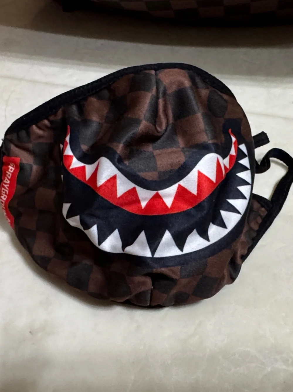 Sprayground “Sharks in Paris” Brown Checkered Backpack